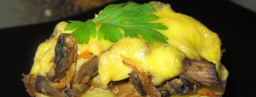 картошка с грибами в духовке. Шаг 9