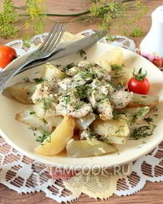 Картошка с мясом в рукаве, в духовке