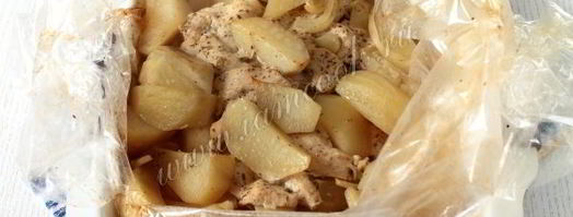 картошка с мясом в рукаве, в духовке. Шаг 8