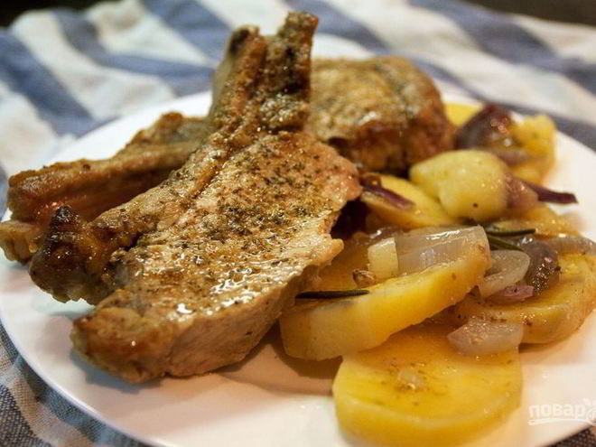 Рецепт картошки с ребрышками в духовке