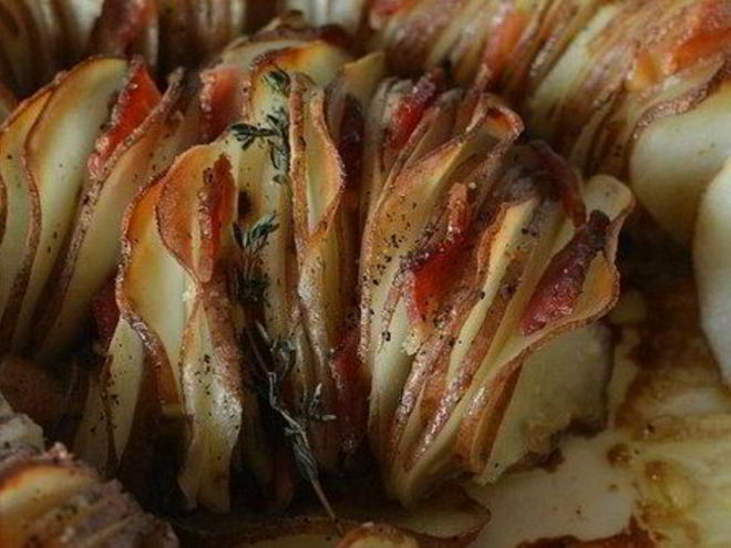 Рецепт хрустящего картофеля с грудинкой