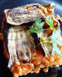 Ленивый рис с баклажаном