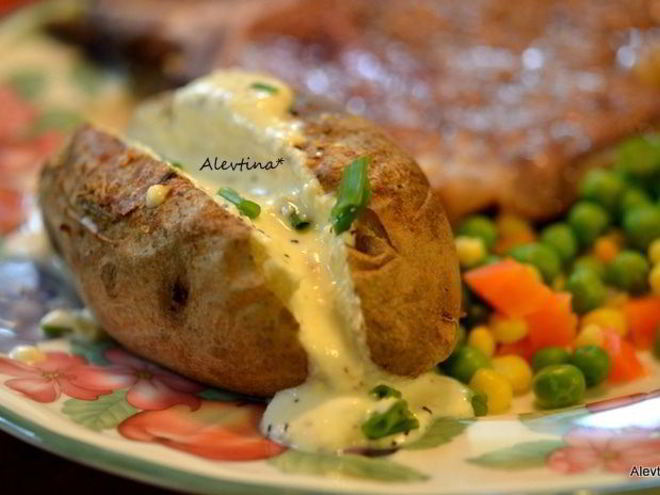 Рецепт печеного картофеля с фетой