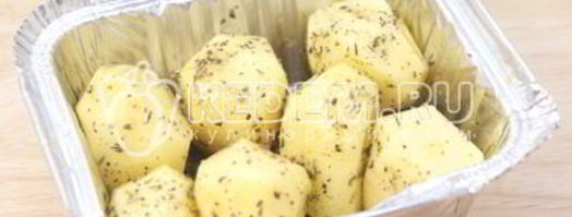 пряный картофель с салатом. Шаг 4