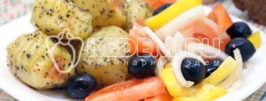 пряный картофель с салатом. Шаг 6