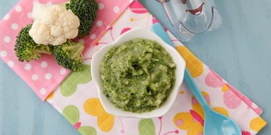 Пюре из цветной капусты и брокколи