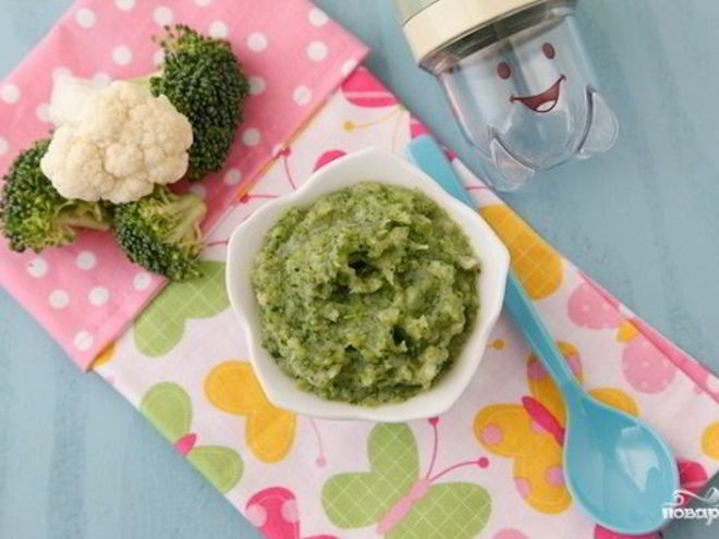 Рецепт пюре из цветной капусты и брокколи