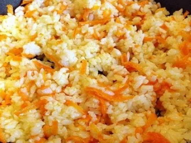 Рецепт риса на сковороде за полчаса