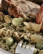 Рис с фасолью и мясом