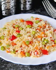 Рис с горохом и сладким перцем