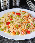 Рис с горохом и сладким перцем