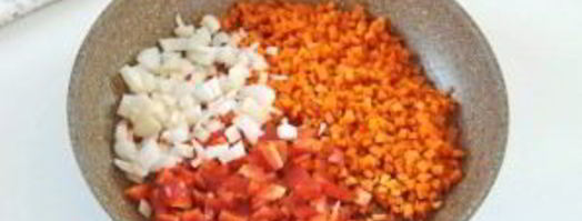 рис с горохом и сладким перцем. Шаг 2