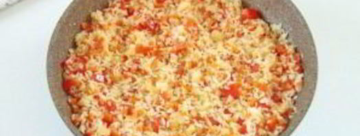 рис с горохом и сладким перцем. Шаг 4