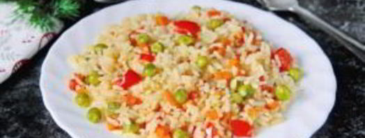 рис с горохом и сладким перцем. Шаг 7