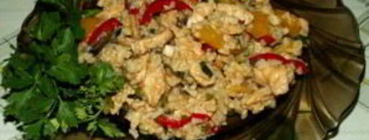 рис с грибами и овощами. Шаг 13