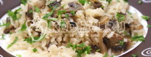 рис с грибами в горшочке. Шаг 8