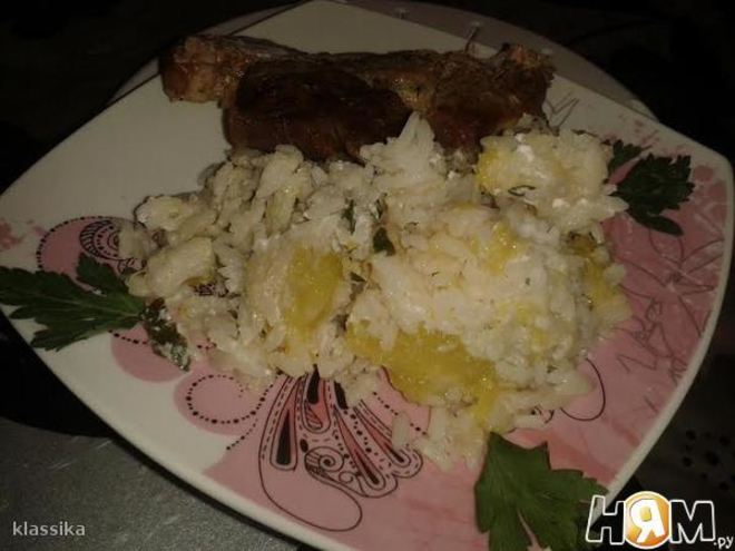 Рецепт риса с кабачками и фетой