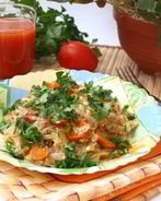 Рис с капустой и овощами Лаханоризо