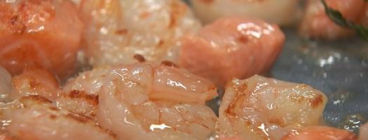 рис с кремом из креветок и лосося. Шаг 2