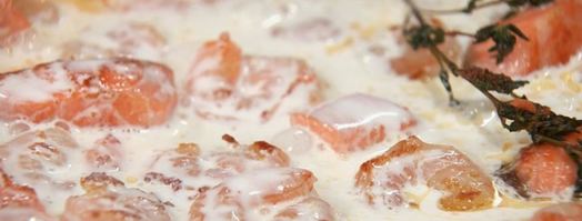 рис с кремом из креветок и лосося. Шаг 3