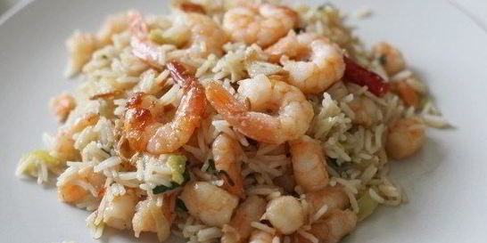 Рис с креветками и кальмарами