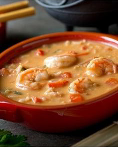 Рис с креветками и кокосовым молоком