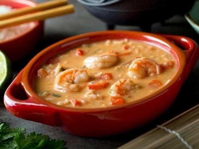 Рецепт риса с креветками и кокосовым молоком