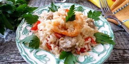 Рис с креветками по-креольски