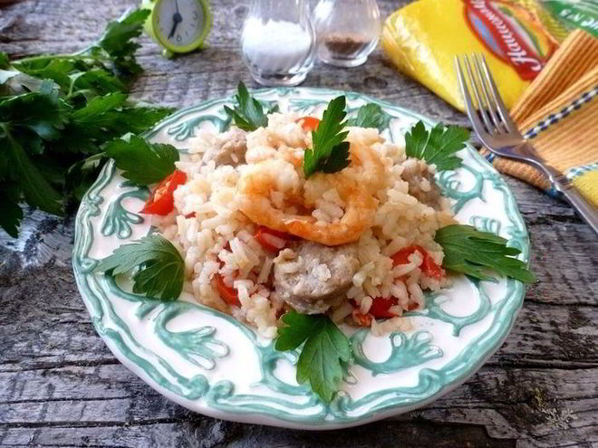 Рецепт риса с креветками по-креольски