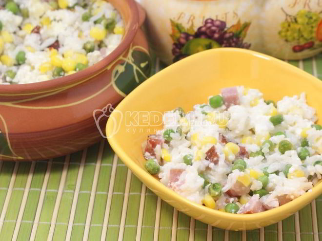 Рецепт риса с овощами и сыром фета