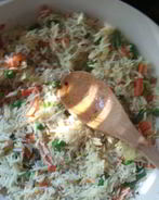 Рис с замороженными овощами