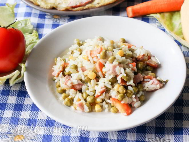 Рецепт риса с зеленым горошком