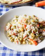 Рис с зеленым горошком