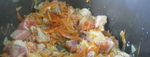 рис со свининой и овощами в мультиварке. Шаг 2