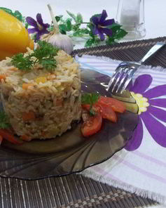 Рис, тушенный с овощами