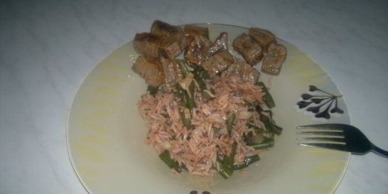 Тайский рис с мятой и мраморная говядина