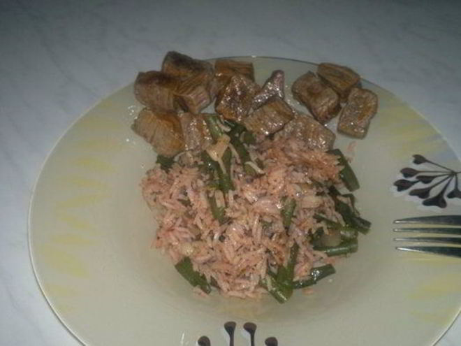 Рецепт тайского риса с мятой и мраморная говядина