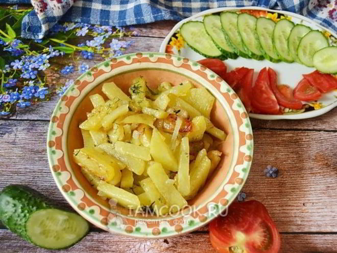 Рецепт жареной картошки на сливочном масле