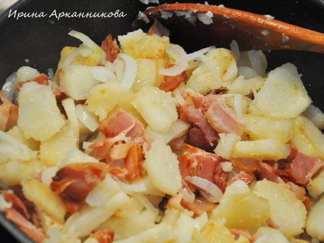 Рецепт жареной картошки с беконом