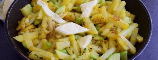 жареная картошка с кабачками. Шаг 11