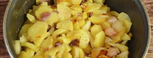 жареная картошка с курицей в мультиварке. Шаг 10