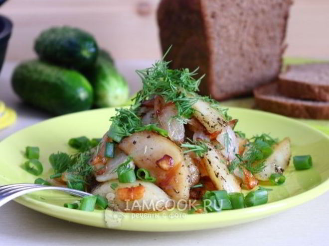 Рецепт жареной картошки с луком на сковороде