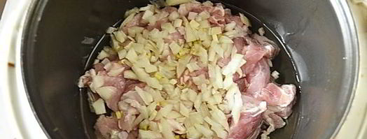 жареная картошка с мясом в мультиварке. Шаг 6