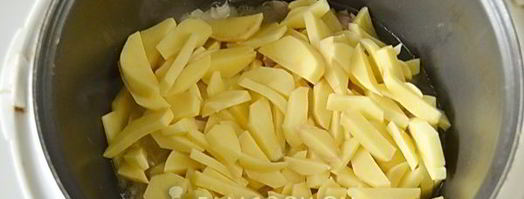 жареная картошка с мясом в мультиварке. Шаг 8