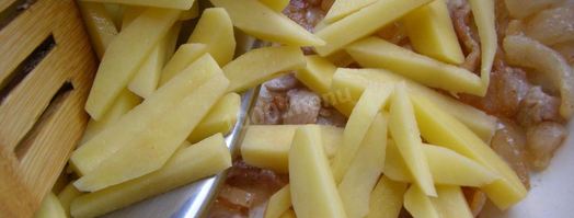 жареная картошка с салом. Шаг 6