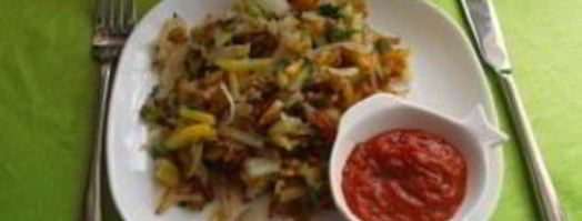 жареная картошка с зеленью. Шаг 7