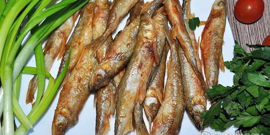 Жаренная корюшка