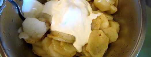 жареный картофель с говядиной в сметанном соусе. Шаг 6