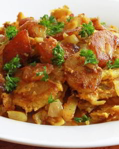 Жареный картофель с луком