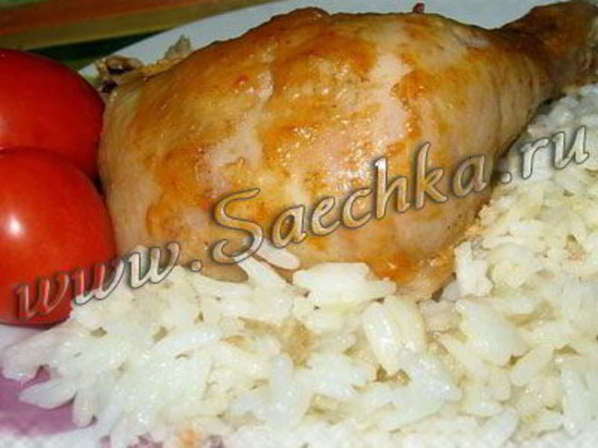 Рецепт жареного риса с чесноком